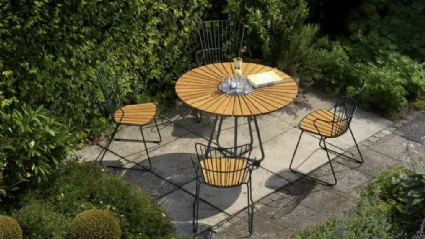 Tavolo rotondo Circle in legno con base in metallo di Sedie Brianza