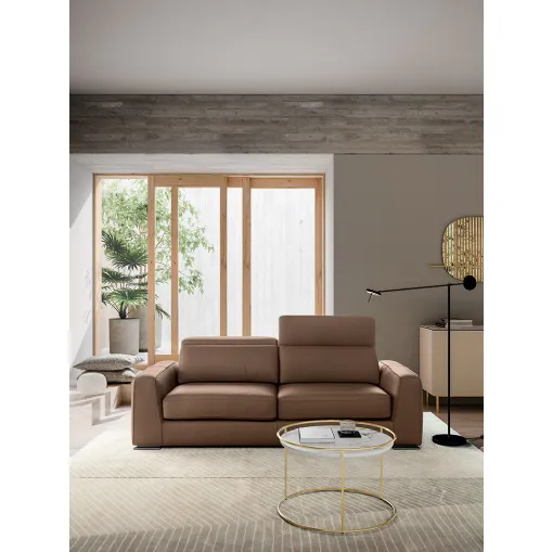 Tavolino Atollo Marmo e Onice Oro di Calligaris