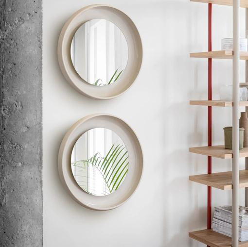 Specchio Coque in guscio di ceramica di Miniforms
