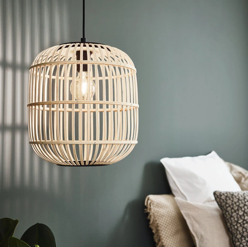 Lampada a sospensione in legno Bordesley di Eglo