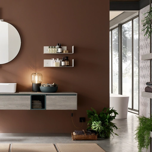 Mobile da Bagno sospeso in melaminico Sablè Grey Start Play 01 di Ardeco