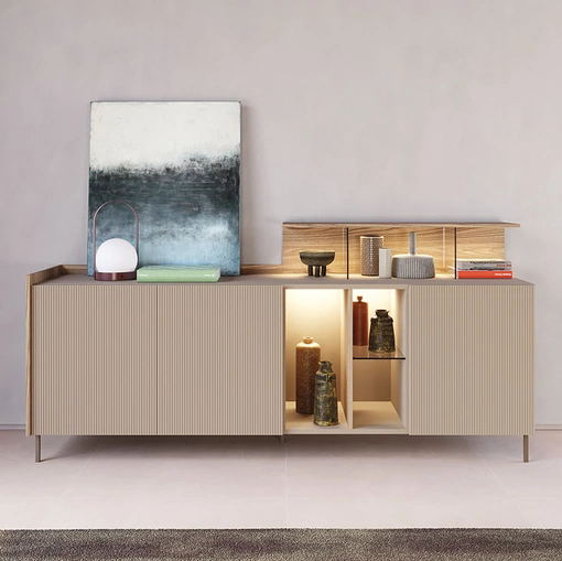 Madia Libra in laccato e Olmo di Astor Mobili