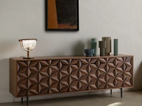 Madia All Star in legno su base specchiata di Tonin Casa