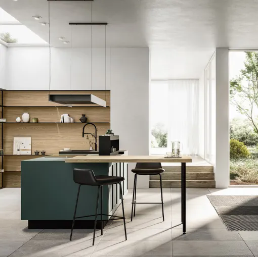 Cucina Moderna con isola Alma 02 di Arredo3