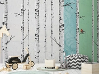 Carta da parati raffigurante un bosco di betulle Petit di Adriani e Rossi