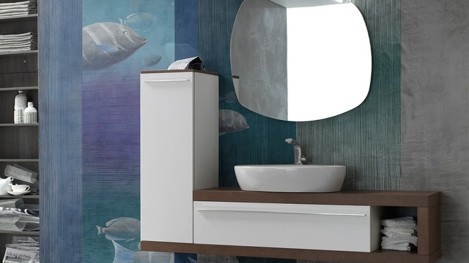 Carta da parati raffigurante pesci Energy di Adriani e Rossi