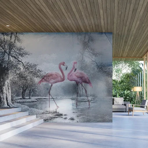 Carta da parati Flamingo 3 di Adriani e Rossi