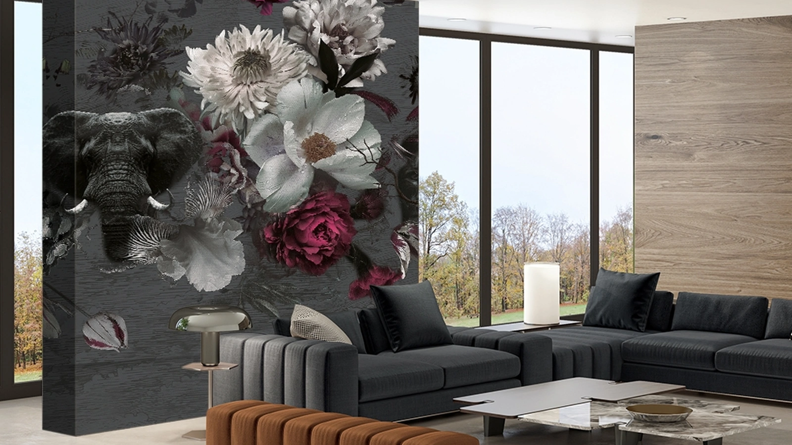 Carta da parati Francis Fiore Rosso di Adriani e Rossi