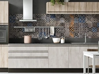 Carta da parati ad effetto mattonelle colorate Tabs di Adriani e Rossi