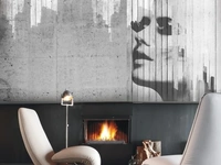 Carta da parati con volto di donna Vintage di Adriani e Rossi