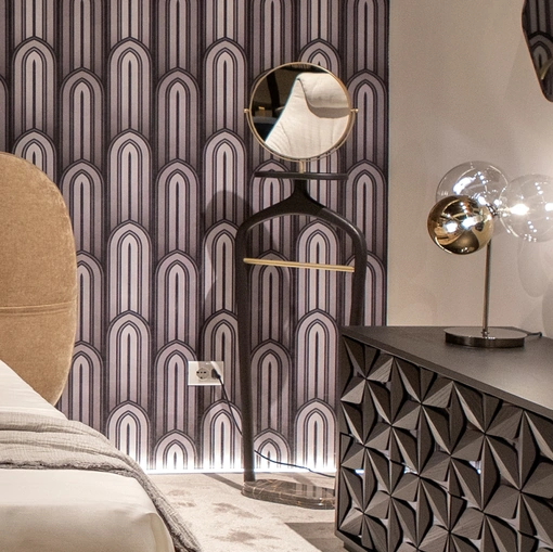 Appendiabiti servomuto con specchio Callisto di Tonin Casa