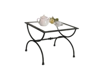 Tavolino Atene in ferro battuto con top in vetro di Florentiabed