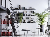 Tavolino in metallo con verniciatura epossidica Bistrò di Adriani e Rossi