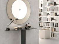 Specchio rotondo Carrè con cornice in vetro Bronzo di Ponti Terenghi