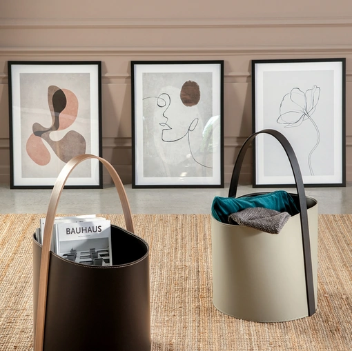 Contenitore in cuoio Madame di Tonin Casa