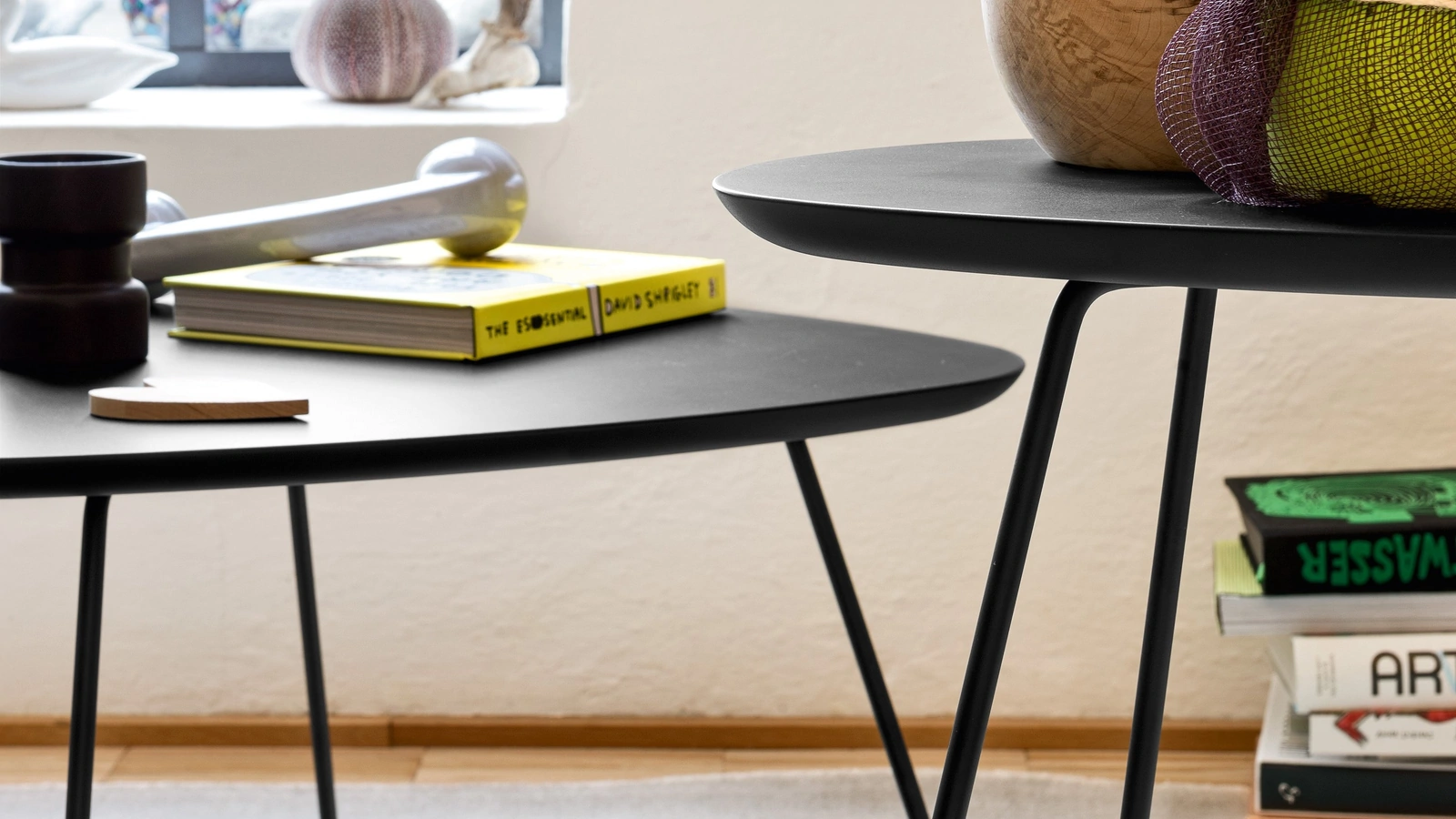 Tavolino Ciop laccato nero di Connubia