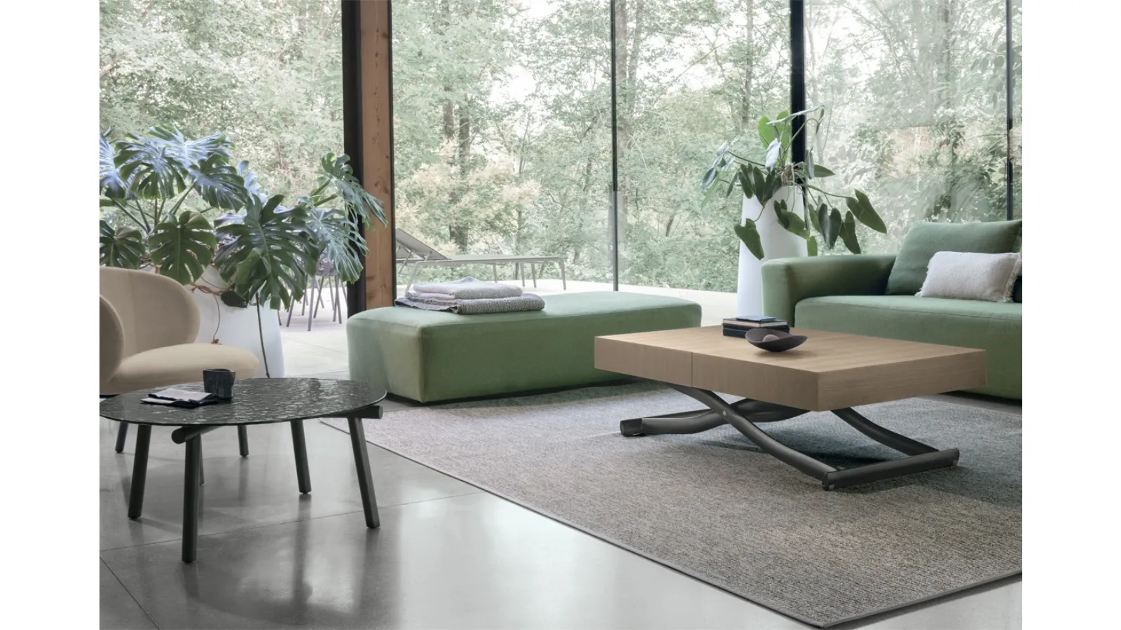 Tavolino trasformabile Dione Wood di Target Point