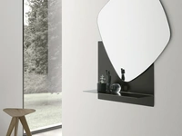 Specchio con mensola in metallo Double Trouble di Target Point