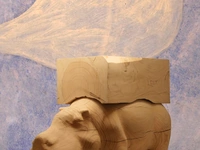 Pouf Hippo Wagon Wood in legno di Adriani e Rossi