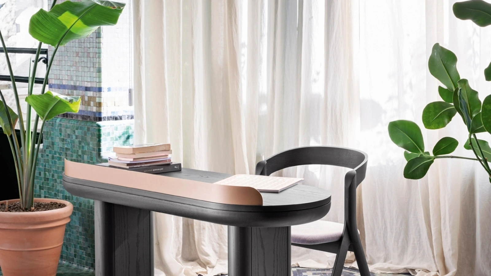 Scrittoio in frassino nero Jumbo di Miniforms