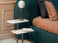 Tavolino con top in gres porcellanato con struttura in metallo Levels di Tonin Casa