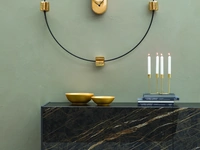 Orologio analogico Memo in metallo con inserti in ceramica di Tonin Casa