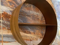 Mensola circolare Giotto in acciaio di Adriani e Rossi