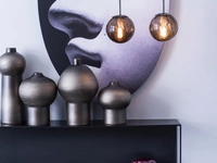 Mensola Mirto in metallo laccato antracite di Adriani e Rossi