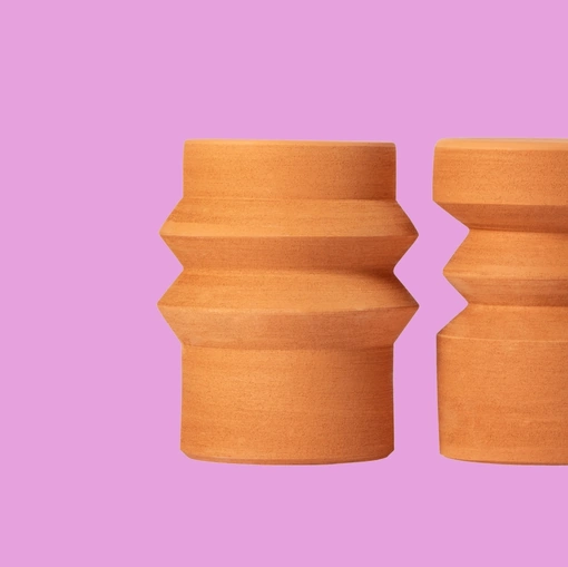 Tavolini in terracotta Mila e Milo di Miniforms