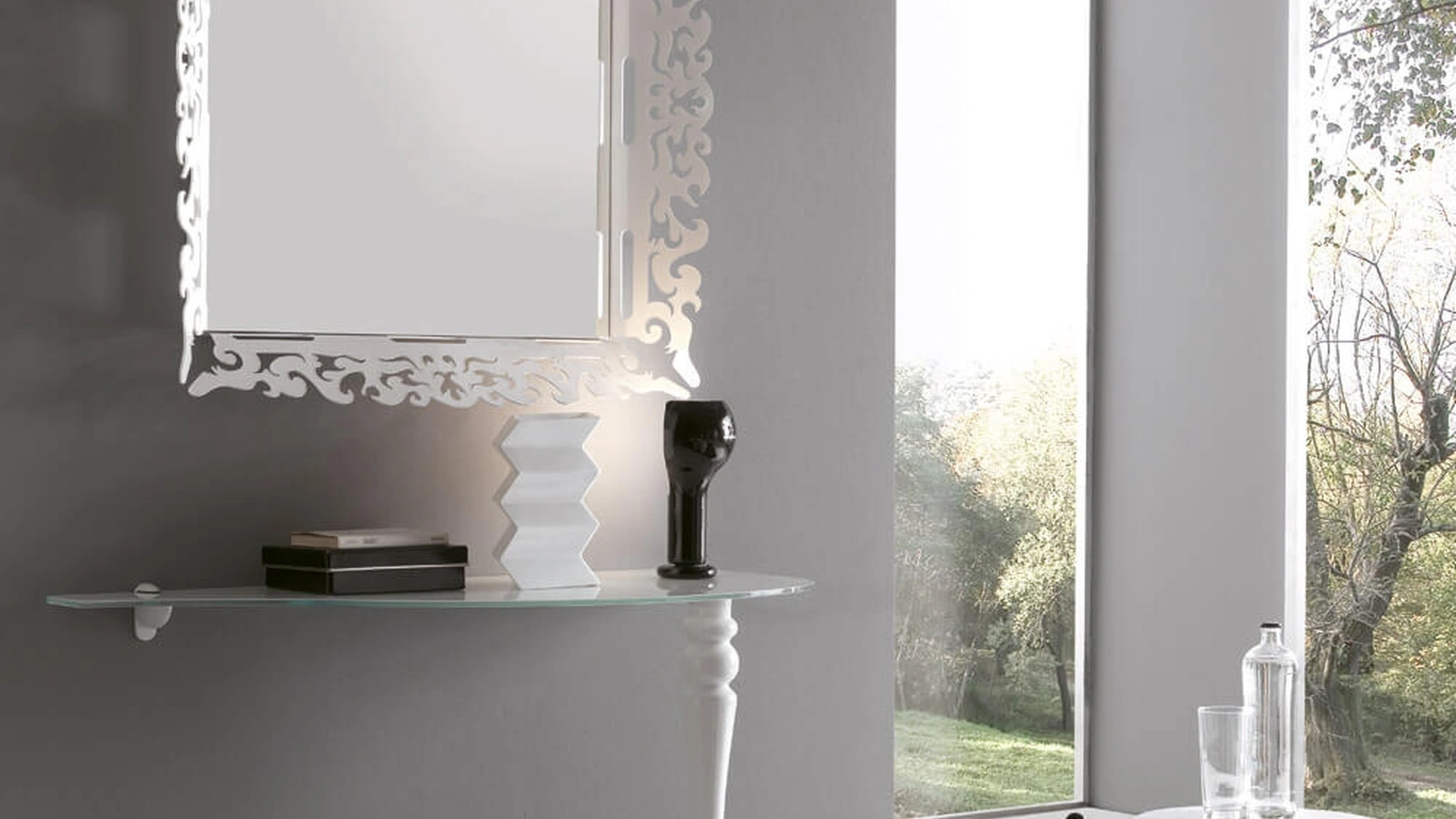 Specchio Mirror con cornice in plexiglass di Ponti Terenghi