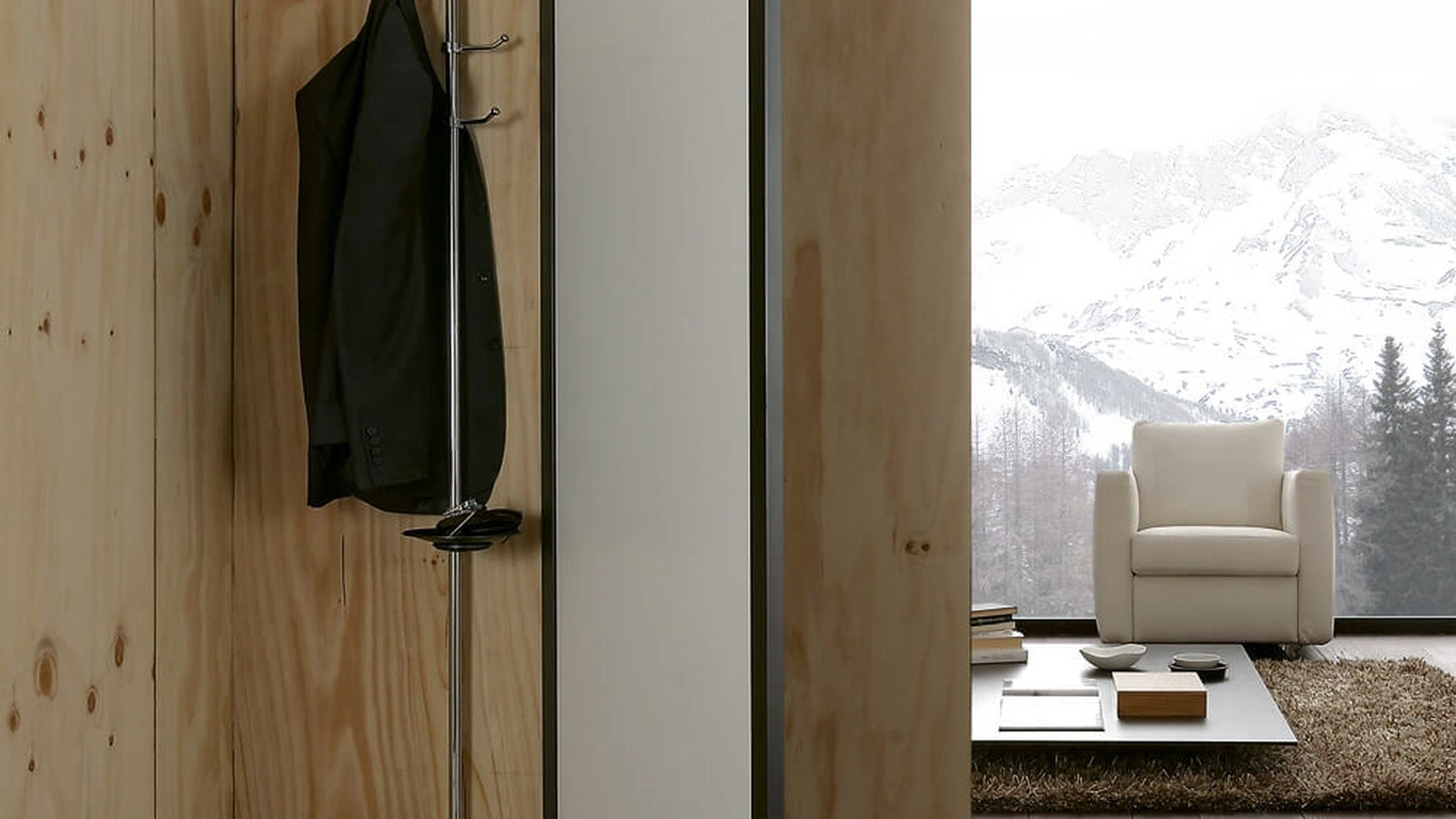 Specchio appendiabiti con telaio in metallo Nascondino di Ponti Terenghi