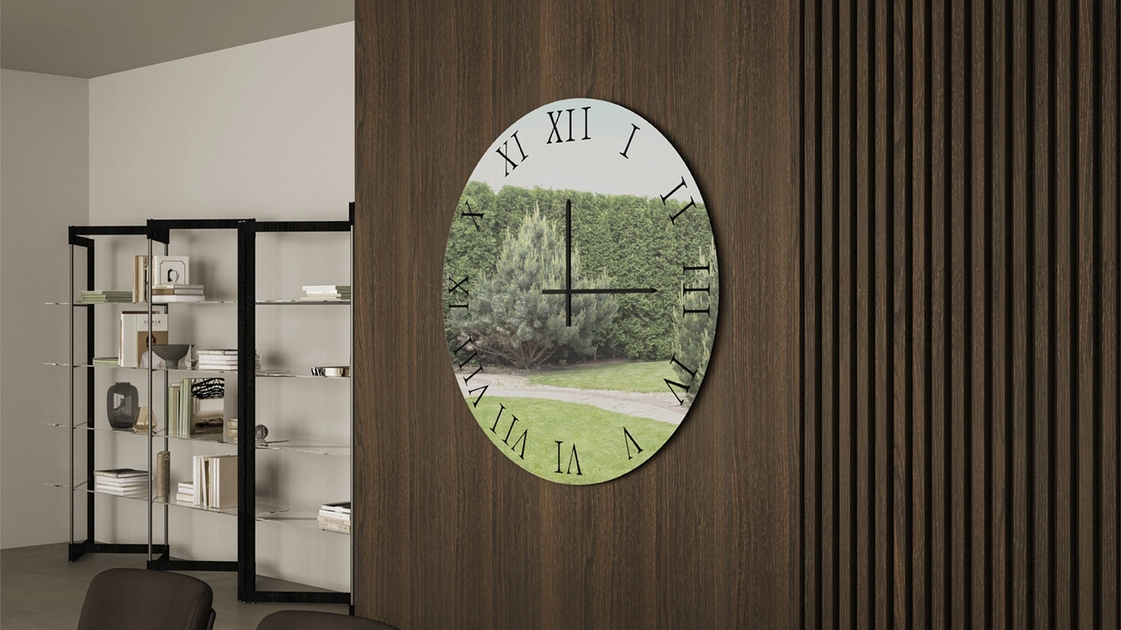 Specchio circolare con lancette Orazio di Easyline