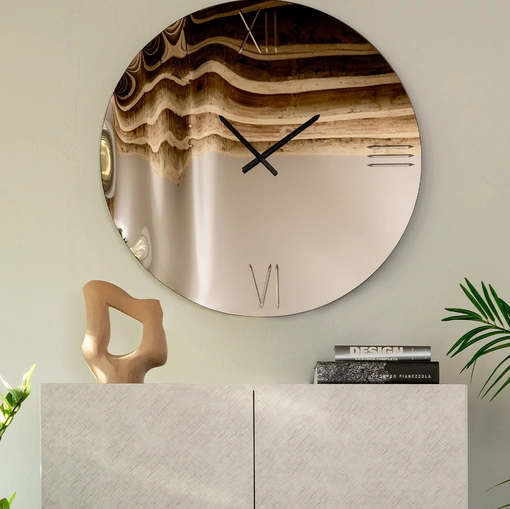 Orologio specchiato Anemos di Tonin Casa