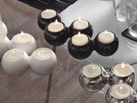 Portacandele in ceramica smaltata lucida Palline di Adriani e Rossi