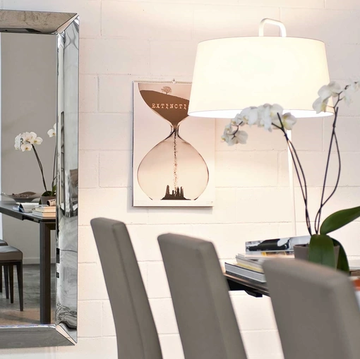 Specchio moderno da parete con cornice a specchio Pleasure di Calligaris