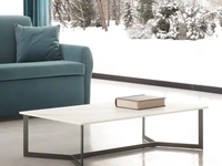 Tavolino Joker Calacatta in HPL e vetro di Ponti Terenghi