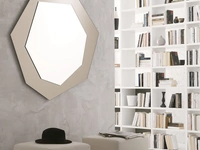 Specchio con cornice in vetro Bronzo Pepita di Ponti Terenghi