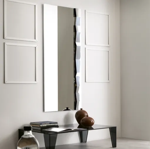 Specchio Valencia con fascia in acciaio inox di Ponti Terenghi