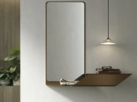 Specchio Prisma con mensola integrata in metallo di Target Point