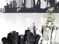 Vaso in ceramica smaltata lucida Skyline di Adriani e Rossi