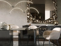 Specchiera Afrodite maxi con cornice in vetro fuso di Tonin Casa