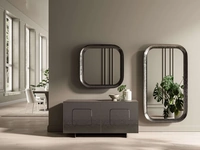 Specchio con cornice in vetro bocciardato Raggio di Ozzio