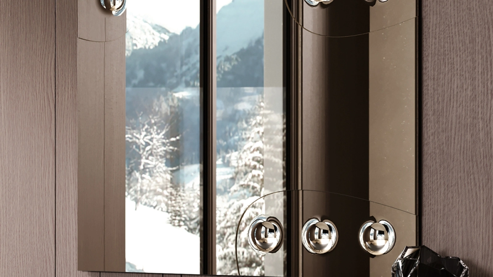 Specchio con bolle in rilievo Rock di Tonin Casa