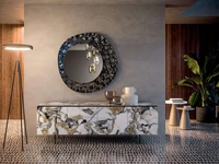 Specchio di design con cornice in vetro Sea di Ozzio