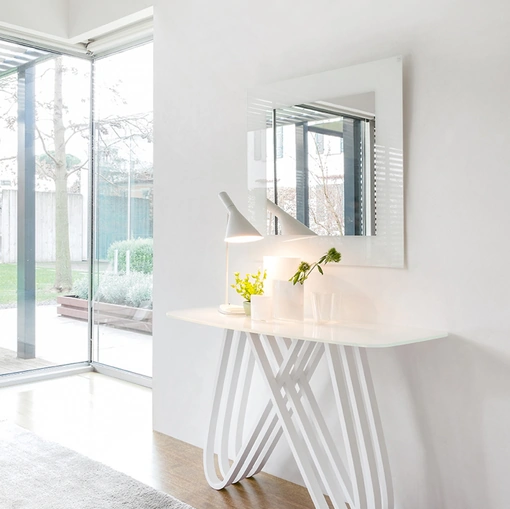 Specchio Toshima con cornice in vetro serigrafato di Tonin Casa