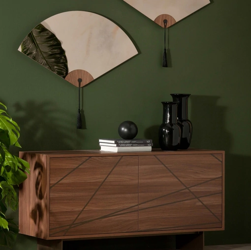 Specchio di design a forma di ventaglio Winderly di Tonin Casa