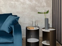 Tavolino Duals in gres porcellanato e metallo di Tonin Casa