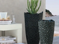 Vaso Nido a nido d'ape in ceramica smaltata lucida di Adriani e Rossi