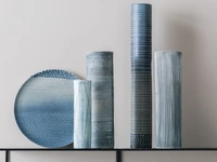 Vaso Orizzonte in porcellana decorato e dipinto a mano di Adriani e Rossi