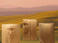 Pouf Wood Pouff di Adriani e Rossi